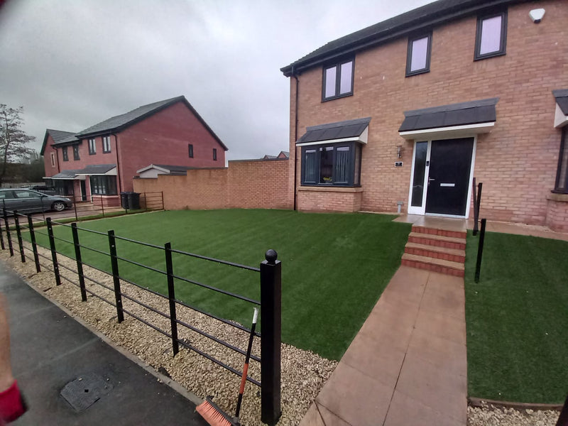 Front garden grass installation in Birmingham